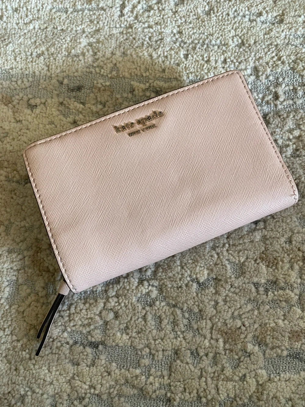 kate spade Pale Pink Leather Snap Closure Wallet Bifold